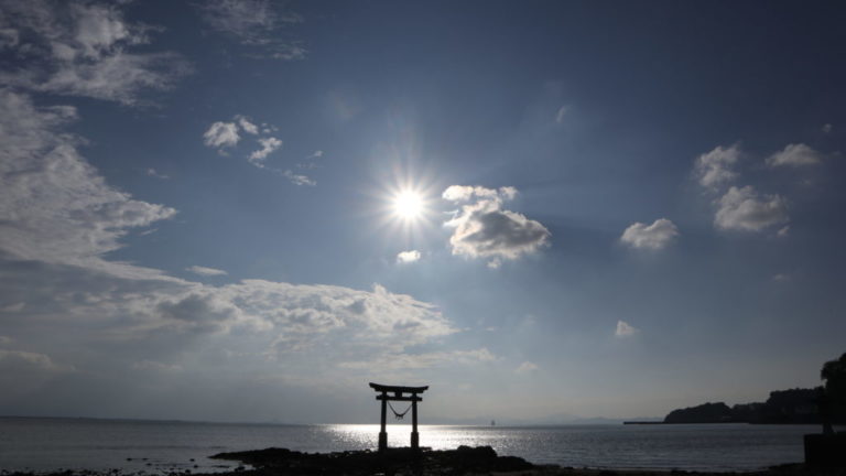 永尾劔神社（宇城市・不知火）海の鳥居永尾劔神社（令和元年12月7日）