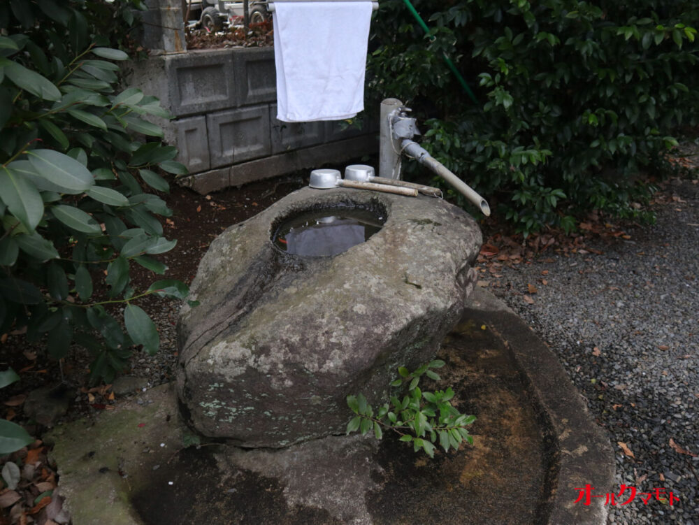 手水鉢：鶴羽田菅原神社 - 令和4年2月