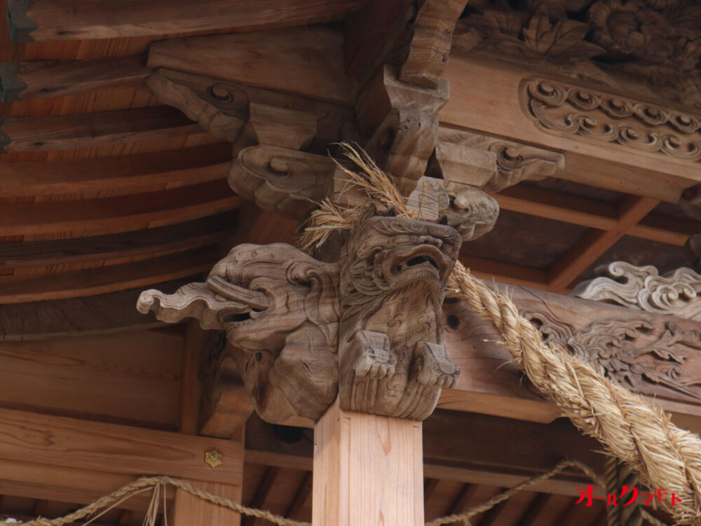 木鼻たち：鶴羽田菅原神社 - 令和4年2月