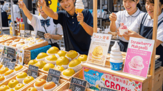 錦町で「梨祭り」開催！球磨中央高校とコラボアイスも